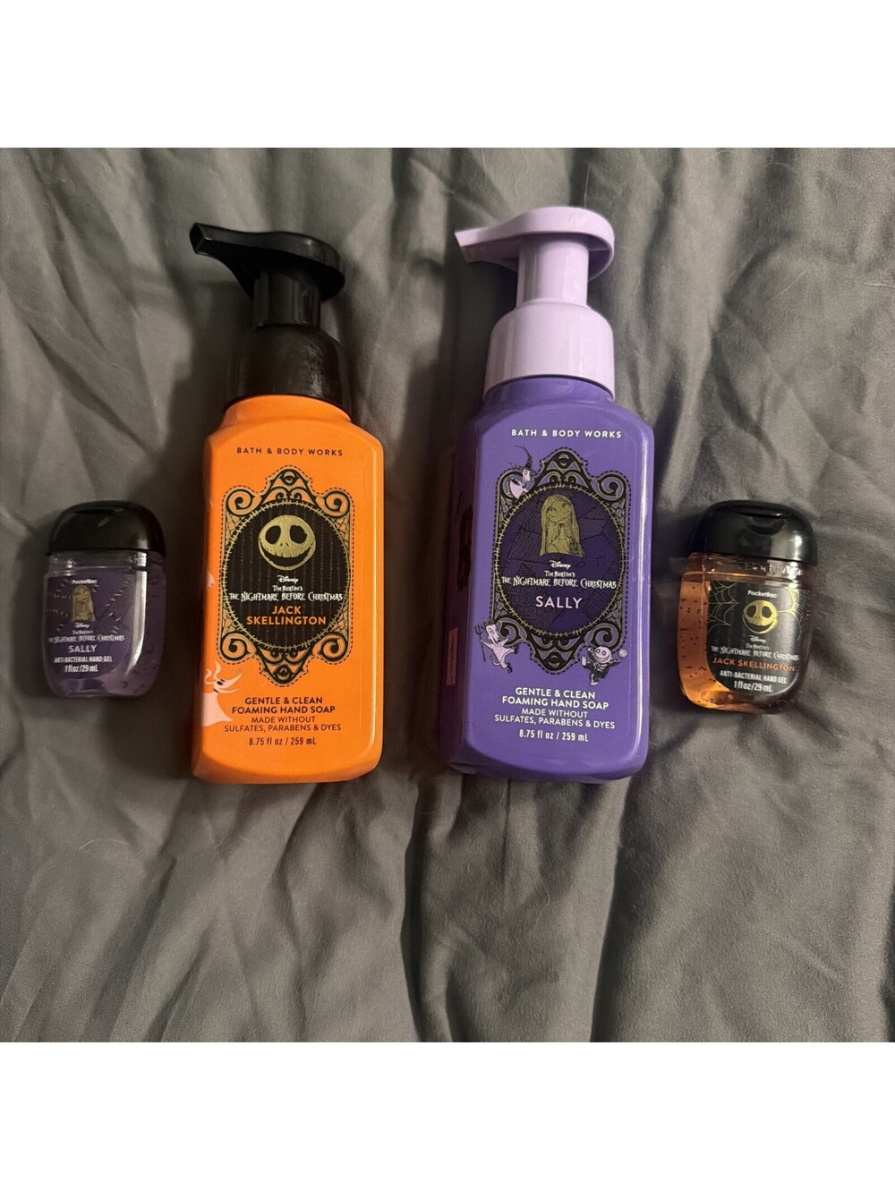 Bath & Body Works NIGHTMARE BEFORE CHRISTMAS JACK & SALLY SOAP + Pocketbac SET